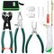 10Pcs Heavy Duty Glass Cutters Tools Kit, Wheeled Glass Tile Nippers Glass Running Breaking Pliers, Breaker Grozer Pliers with Curved Jaws, for Stained Glass, Mosaics, Fusing, Breaking